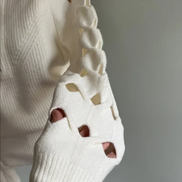 White House Black Market Cream Cowl Neck Sweater - Picture 5 of 12